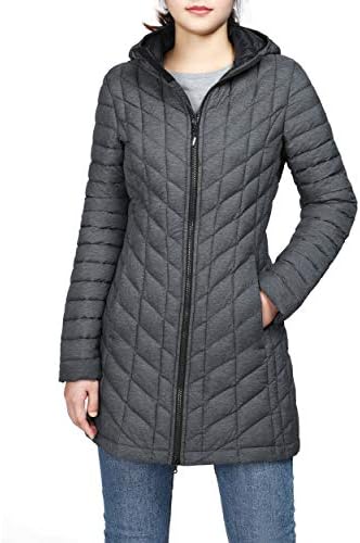 Outdoor Ventures Women’s Maryan Hooded Ultra Lightweight Warm Thermolite Long Puffer Coat