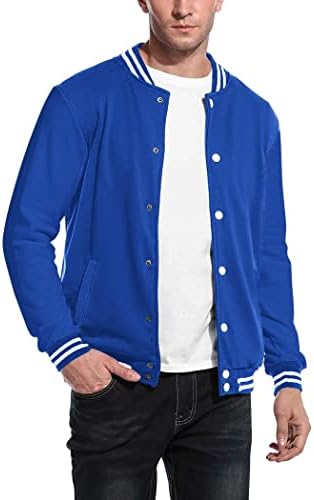 COOFANDY Men’s Fashion Varsity Jacket Causal Slim Fit Cotton Letterman Baseball Bomber Jackets