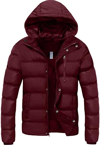 Szory Men’s Winter Thicken Cotton Coat Warm Puffer Jacket with Removable Fur Hood