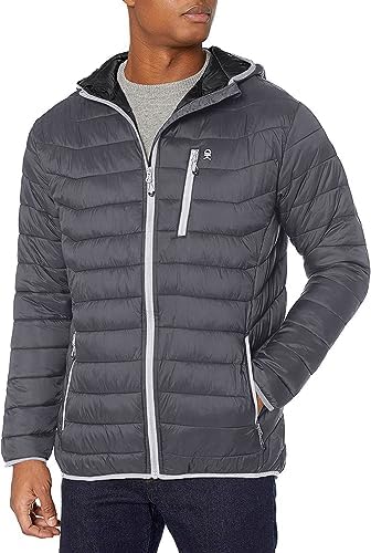 Little Donkey Andy Men’s Packable Puffer Jacket Lightweight Hooded Windproof Winter Coat with Recycled Insulation