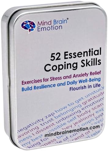 52 Essential Coping Skills Cards – Self Care Exercises for Stress and Social Anxiety Relief – Resilience, Emotional Agility, Confidence Therapy Games for Teens, Adults by Harvard Educator