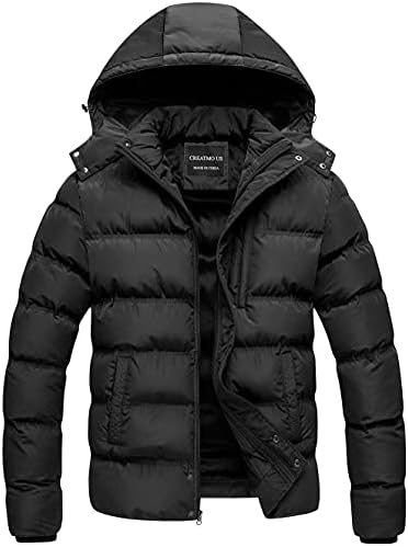 CREATMO US Men’s Puffer Jacket Waterproof Winter Parka jacket Warm Thicken Ski Coat