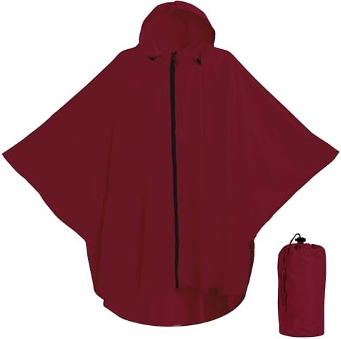 Heavy Duty Rain Poncho for Backpacking, Waterproof Lightweight for Adults, Military, Emergency, Camping, Men, Women