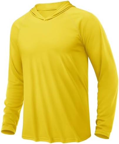 KEFITEVD Men’s Sun Protection Hoodie Shirt UPF 50+ Long Sleeve Rash Guard SPF Outdoor Fishing Lightweight Quick Dry UV Shirts