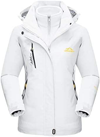 MAGCOMSEN Women’s 3-in-1 Winter Coats Snow Ski Jacket Water Resistant Windproof Fleece Lined Winter Jacket Parka
