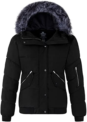wantdo Women‘s Recycled Winter Coat Puffer Jacket Hooded Winter Jacket