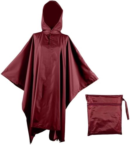 Heavy Duty Rain Poncho for Backpacking, Waterproof Lightweight for Adults, Military, Emergency, Camping, Men, Women