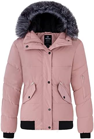 wantdo Women‘s Recycled Winter Coat Puffer Jacket Hooded Winter Jacket