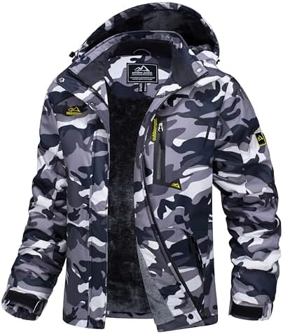 MAGCOMSEN Women’s Ski Jacket Waterproof Insulated Snow Jacket Warm Windproof Winter Coats with Hood Fleece Lined Jacket
