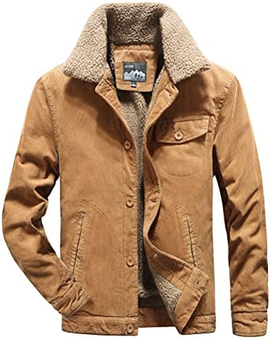 Men’s Casual Sherpa Lined Corduroy Jacket Winter Coat