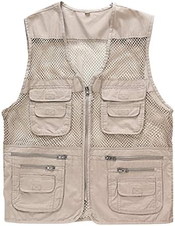 Gihuo Men’s Utility Vest Fishing Safari Vest Summer Travel Vest with Pockets